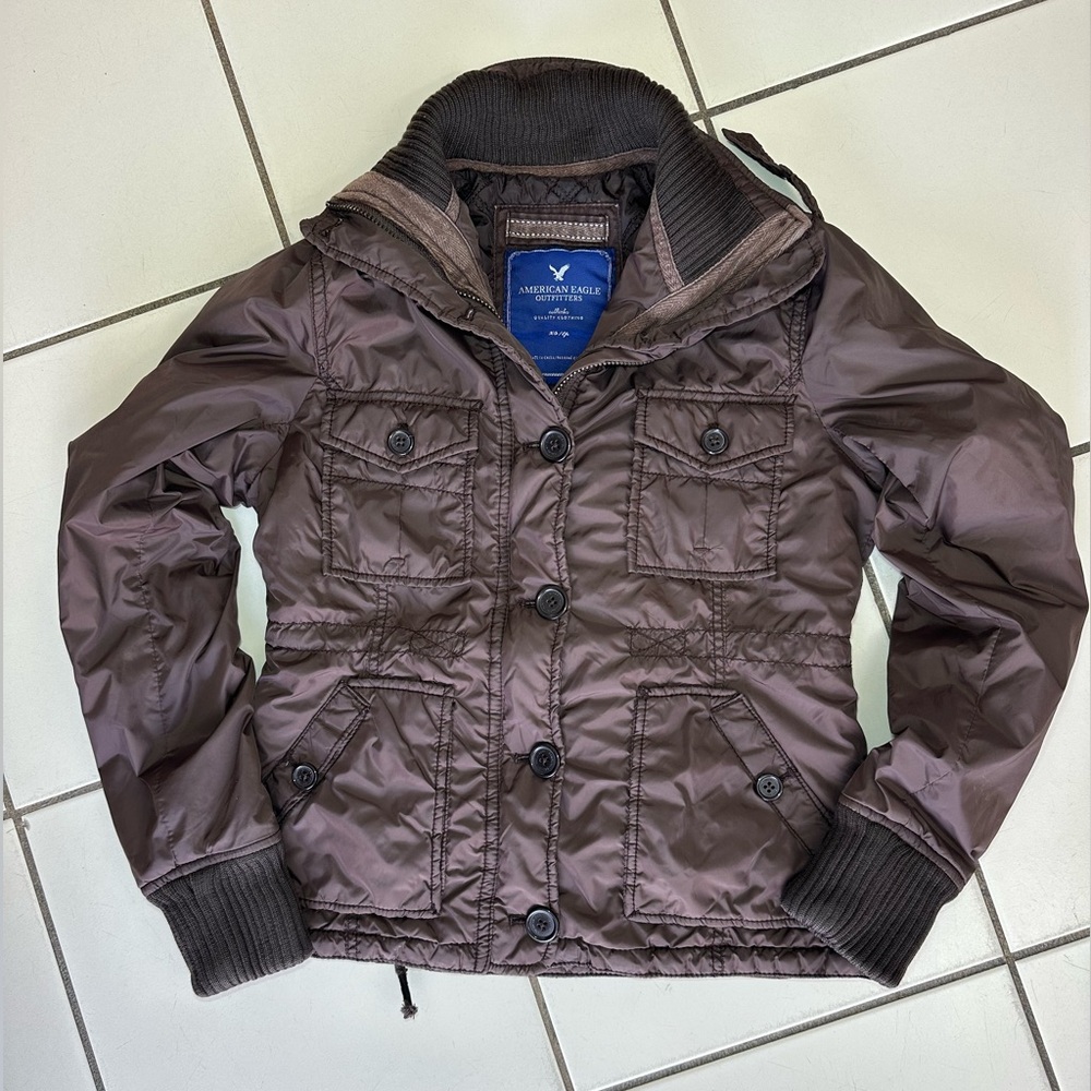 American Eagle Outfitters Kids Chocolate Puffer Jacket